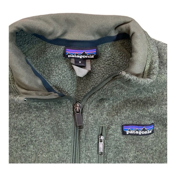 Patagonia Better Sweater 1/4-Zip Pullover Fleece, Medium in Green - Picture 3 of 6
